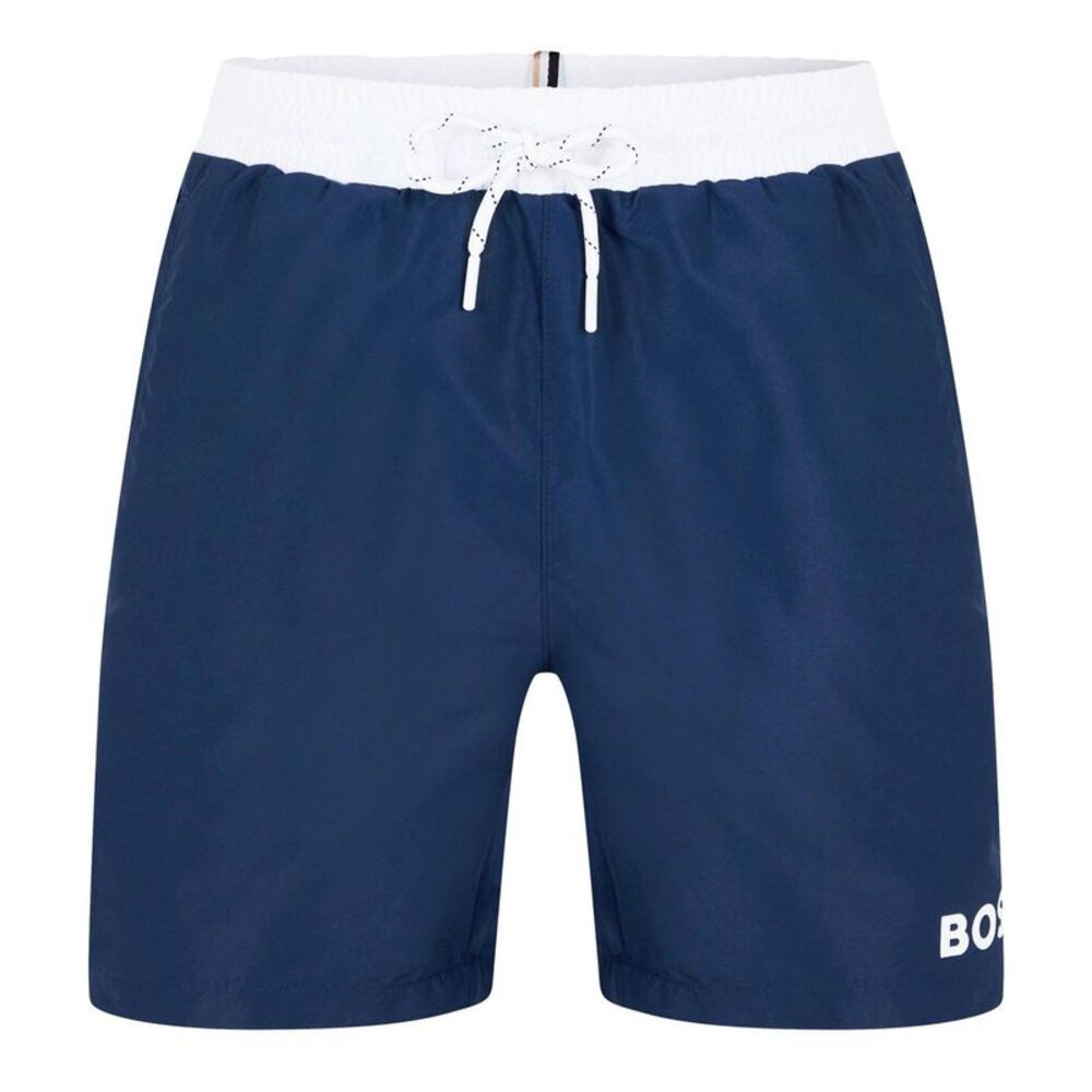 Boss Mens Starfish Swim Shorts / Navy/White